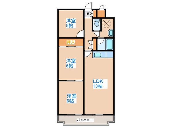 高伸ハイツの物件間取画像